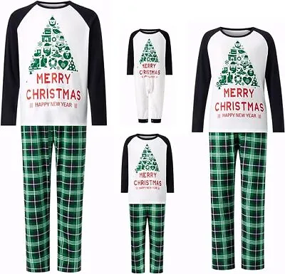 New Christmas Pyjamas Family Matching PJ Nightwear Kids Xmas Party Pjs Set Gifts • £3.57