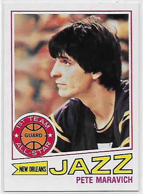 1977-78 Topps Basketball Pete Maravich 1st Team Jazz Card #20 Hofer • $0.99