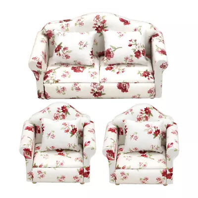  Mini Sofa With Pillows House Furniture Lounge Armrest Child Decorate • $22.75