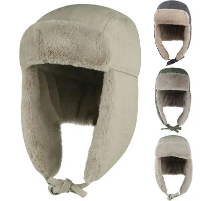 Men's Winter Ushanka Russian Hat Snow Eskimo Hat With Ear Flaps For Cold Weather • $14.30