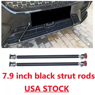 Black Strut Rods 2pcs 7.9 Inch Bumper Spoiler Lip Tie Bar Universal Support Rods • $14.84