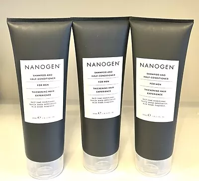 3XNanogen Thickening Shampoo And Half Conditioner For Men 3X240ml (3 Packs) • £21.90