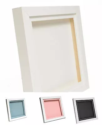 White 3D 1  Cube Range Deep Box Shadow Frame Memory Box Display Case Medals • £9.25