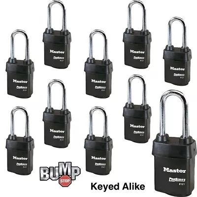 Master Lock Pro Series - (10) High Security Padlocks Keyed Alike 6121NKALJ-10 • $238.77