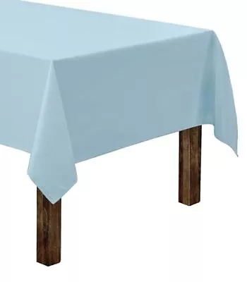 Rectangle Tablecloth - 60 X 102 Inch Baby Blue Table Cloth For 6 Foot Rectang... • $24.77