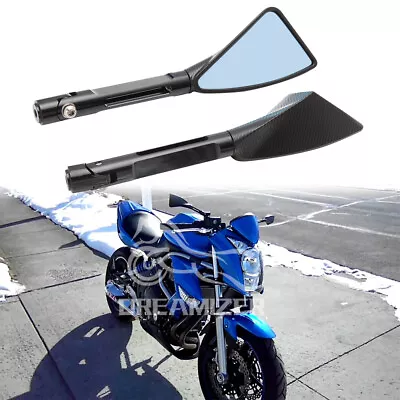 Motorcycle CNC Rearview Mirrors For Kawasaki Z1000 Z900 Z750 Z650 ZH2 ER6N ER6F • £26.04