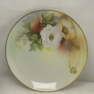 Nippon Hand Painted Plate With Flowers-Signed K. Saita AM • $22.99