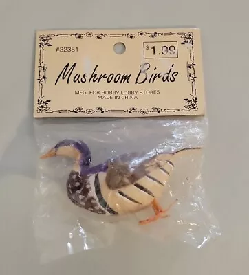 $4 • Buy Mushroom Birds Foam Craft Vintage Duck 