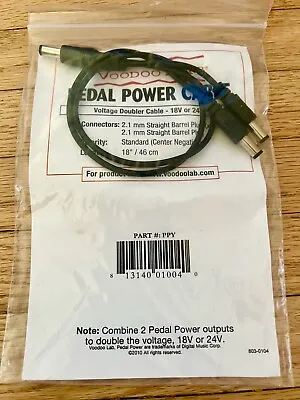 VooDoo Lab Pedal Power Cable - Combine 2 Outputs To 18V Or 24V PPY • $12.95