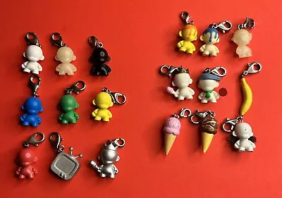 Kidrobot Munny Zipper Pulls 18pcs Series 1 W/Silver Chase 2006 RARE Urban Vinyl • $150