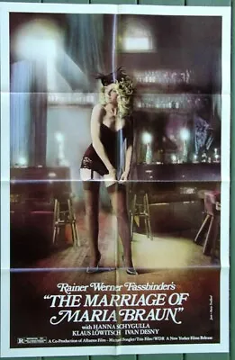 The Marriage Of Maria Braun Orig Folded Movie Poster Rainer Werner Fassbinder  • $50