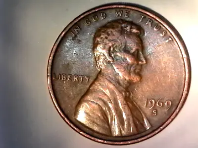 1969 S Lincoln Cent Floating Roof Rare Unique Rpm • $1000
