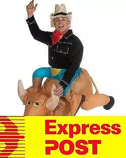 Inflatable Bull Rider Cowboy Mens Costume • $81.45