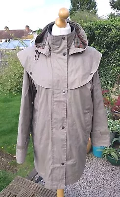 Jack Murphy Cotswold Raincoat Waterproof Jacket Size 12 Womens Medium Long Vgc • £11.99