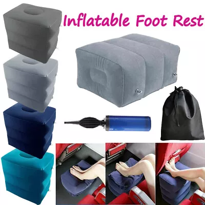 $7.69 • Buy Inflatable Foot Rest Travel Air Pillow Cushion Office Home Leg Footrest Relax X1