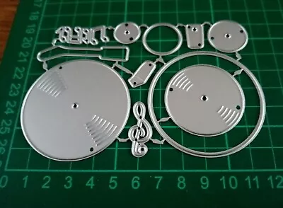 £4.25 • Buy SCRAPBOOK CARD MAKING PAPER CRAFT DIE - VINYL RECORD MUSIC DJ Craft Addiction UK