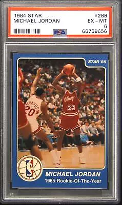 1984 Star #288 Michael Jordan Rookie RC PSA 6 • $3500