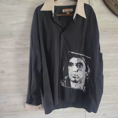 Veezo Vintage Scarface Buttom Down SZ 4XL Tony Montana RARE • $100