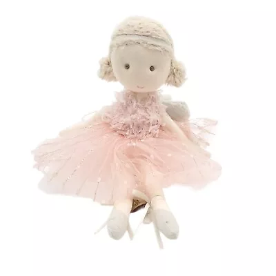 Debi Lilly Vivian Pink Ballerina Cloth Doll Plush Wings 14” Slippers Muslin Toy • $12.99