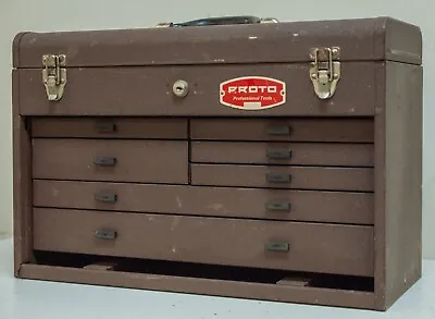 Vintage - Proto Professional 7 Drawer Machinist's Tool Chest Box - Nice Shape • $129.59