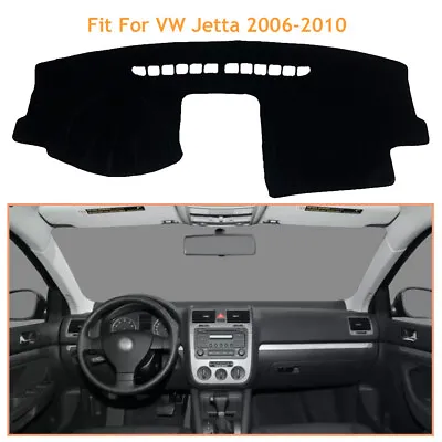 $22.09 • Buy Black Dashboard Cover Mats For VW Jetta 2006-2010 Dash Shade Protective Pad 