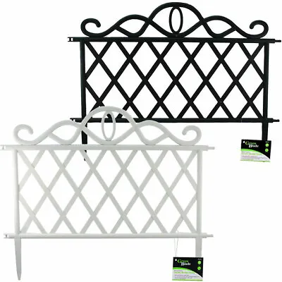 Flexible Garden Lawn Grass Edging Picket Border Panel Plastic Wall Fence 4 6 8  • £12.95