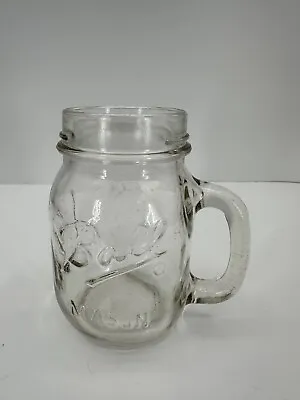 BALL MASON DRINKING JAR Handled 16 OZ Glass Mug / Sweet Iced Tea • $5.50