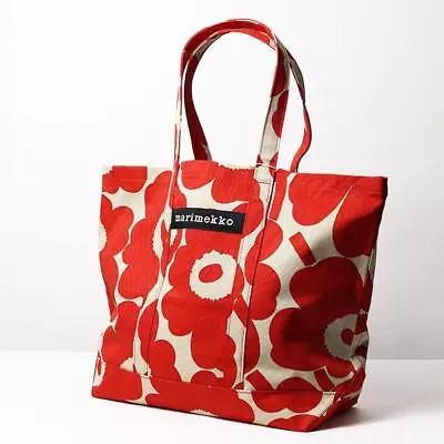 Marimekko Peruskassi Pieni Unikko Tote Bag Red 15-20.7in 91445 New • $200