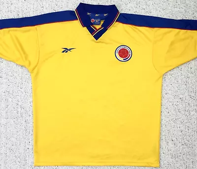 Authentic Vintage Colombia 1998-01 Home Reebok Football Shirt Large Adult (mint) • £100