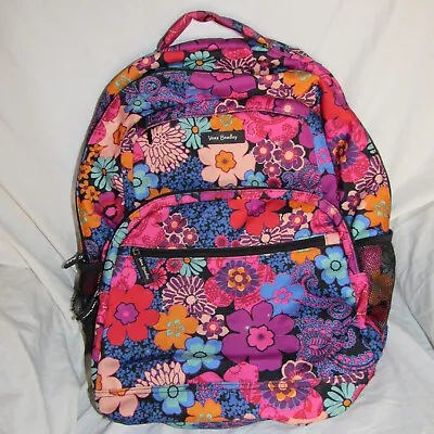 Vera Bradley Fiesta Floral Campus Backpack Laptop Padded School College Travel • $24.99