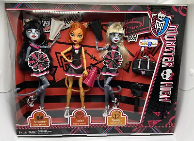 Monster High Fearleading Doll Set Toralei Werecat Sisters Purrsephone Meowlody • $399.99