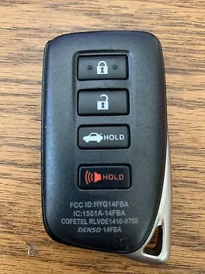 Oem Lexus Smart Key Remote ** Case Shell No Electronics* Fcc Id: Hyq14fba Good! • $13.95