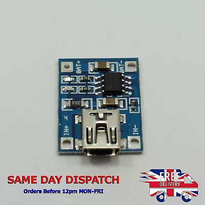 Mini USB 5V 1A TP4056 Lithium Battery Charging Module 18650 4.2V 3.7V 3.6V 3.8V • £2.80