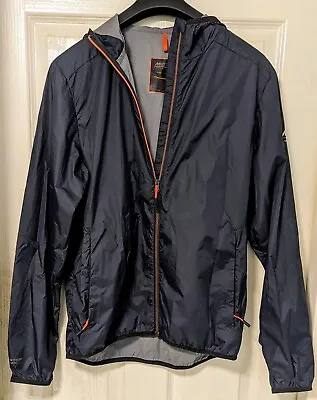 Musto Land Rover Technical Clothing Men's Large Rain Jacket - Navy / Orange Trim • £89.99