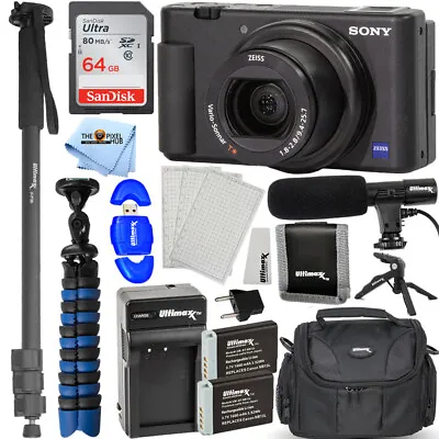 $659.95 • Buy Sony ZV-1 20.1MP/4K Compact Vlog Digital Camera - 14PC Accessory Vlogging Bundle