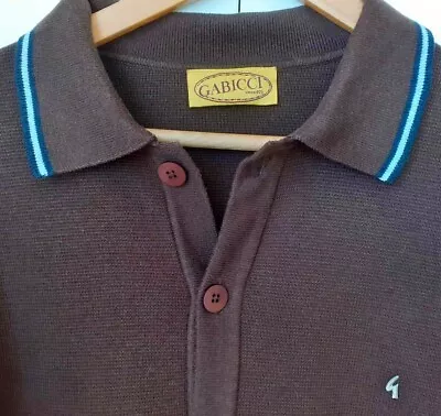 Rare Gabicci Top/cardigan - Brown Size Small - Mod/soul/ska • £15