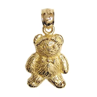 New 14k Yellow Gold Teddy Bear Pendant • $219.99