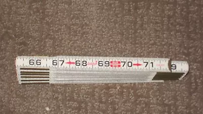 Vintage Red End 72  Lufkin No. 066F Wooden Folding Ruler Extension Rule • $9.99