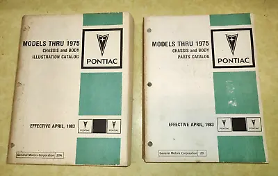 1968-75 GM Pontiac Chassis & Body Parts + Illustration Catalogs - All Models VGC • $139.95