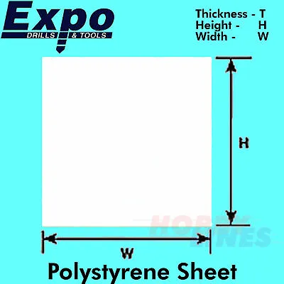 STYRENE SHEET Range 0.25-2.00mm 228x330mm A4 Polystyrene Plastic ABS Expo Tools • £7.50