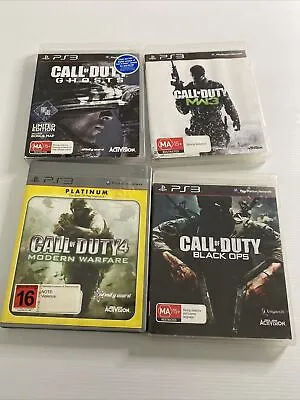 PS3 PlayStation 3 Call Of Duty Games Bundle X4 - Ghost Black Ops Modern War • $34.90