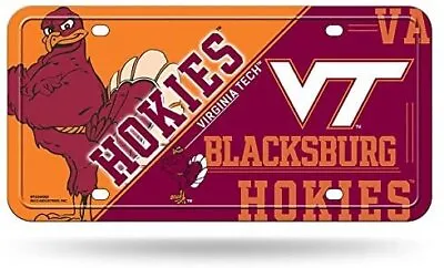 Virginia Tech University Hokies Metal Auto Tag License Plate Split Design... • $11.89