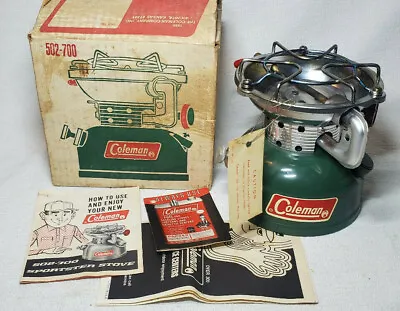 Vtg 1971 Coleman 502-700 Sportster Single Burner Camp Cooking Stove 11/71 & Box • $199.99