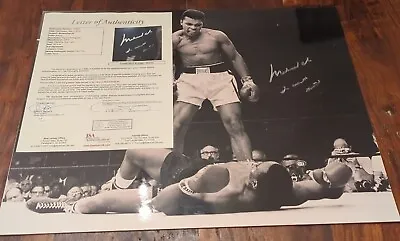 Muhammad Ali Signed 16x20 Over Listing I Am The Greatest Inscription JSA • $2750