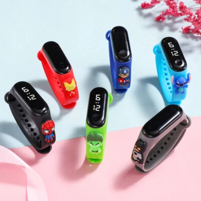 $8.99 • Buy Kids Digital LED Superhero Activity Waterproof Wrist Watch Bracelet Toy Gift