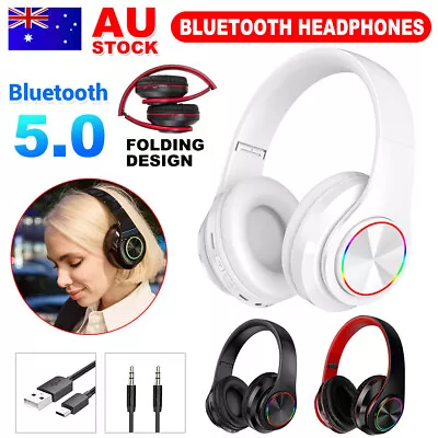 Noise Cancelling Bluetooth Headphones Wireless Ergonomic Over Ear Stereo Headset • $17.45