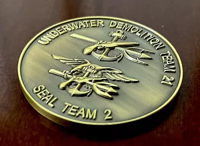 Navy Seal Team 2 Roy Boehm UDT 21 Trident Seals Challenge Coin Vietnam NSW CPO🦭 • $48.71