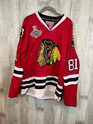 Reebok NHL Marián Hossa Jersey #81 Size 50 2013 Stanley Cup Champions • $114.99