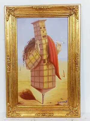 Amazing Max Ernst Oil On Canvas Dated 1956 With Frame In Golden Leaf Nice Good C • $500