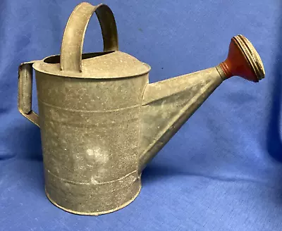 Vintage 8 Quart Galvanized Steel Watering Can Sprinkler  L2 • $65